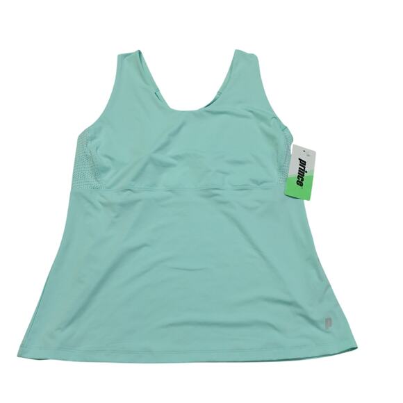 NWT Prince Womens Fashion Strap Tennis Tank Top Perforated Back Mint Size XL - Picture 1 of 6